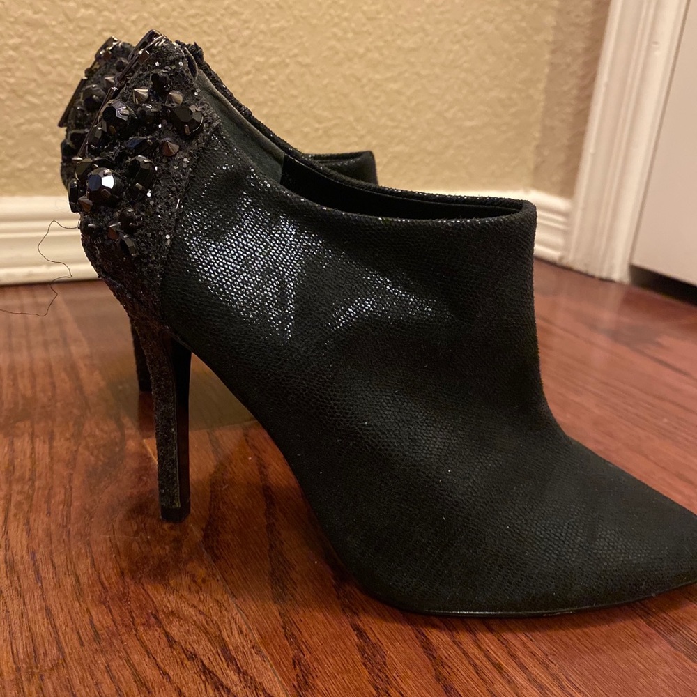 Nina Black Embellished heels